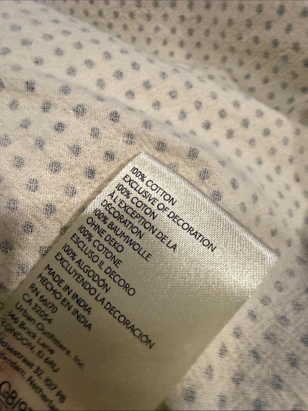 White Polka Dot Short Sleeve Dress with Collar - Picture 4 of 4
